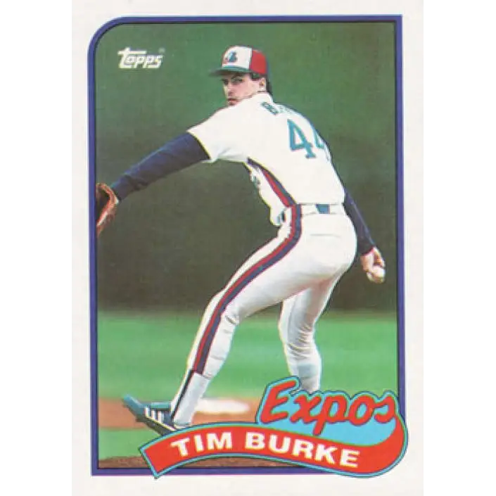 1989 Topps #48 Tim Burke NM-MT Montreal Expos Baseball Card Image 1