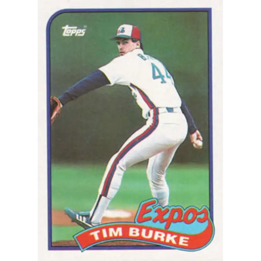 1989 Topps #48 Tim Burke NM-MT Montreal Expos Baseball Card Image 1