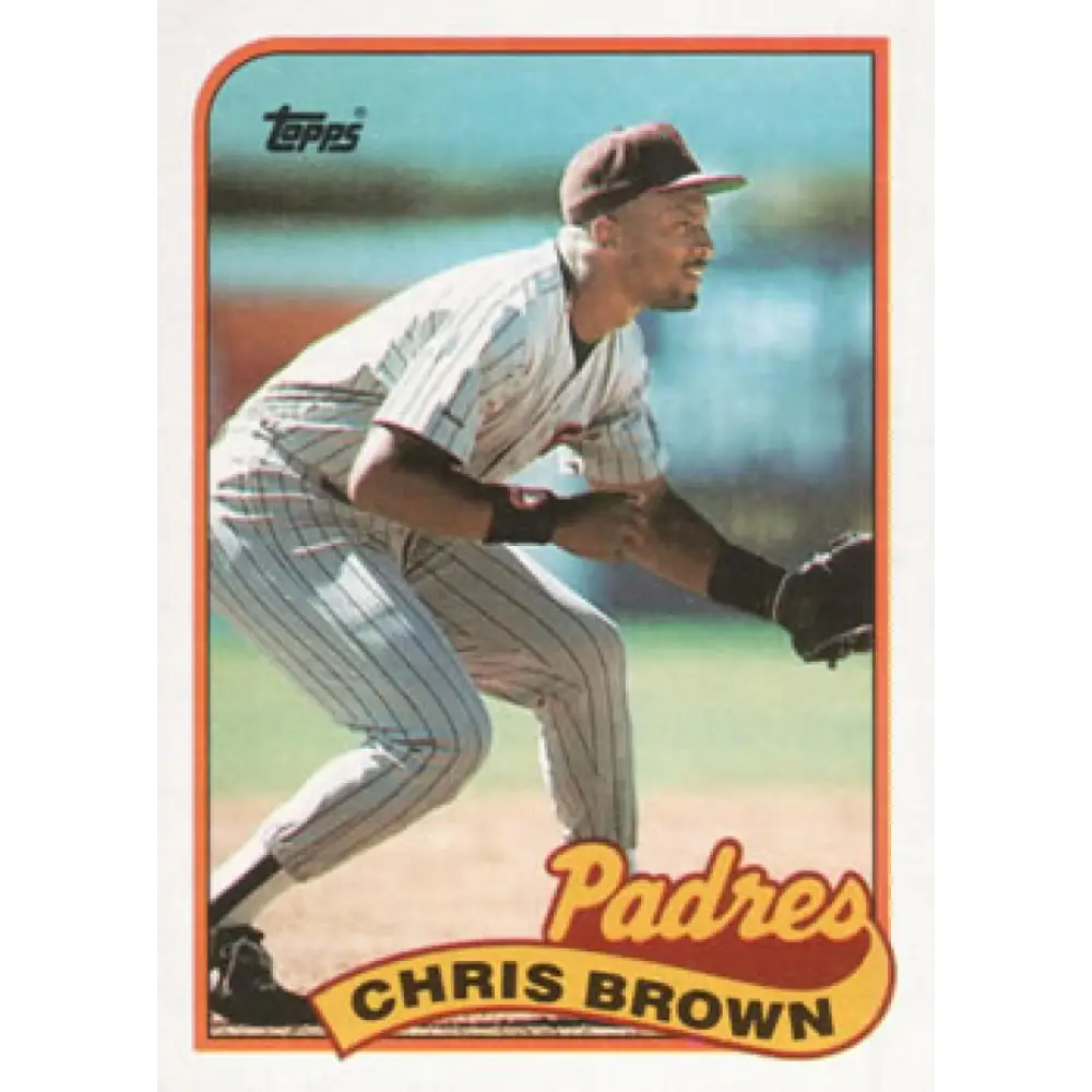 1989 Topps #481 Chris Brown NM-MT San Diego Padres Baseball Card Image 1
