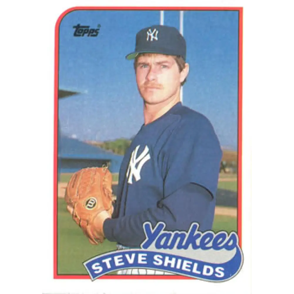 1989 Topps #484 Steve Shields NM-MT New York Yankees Baseball Card Image 1
