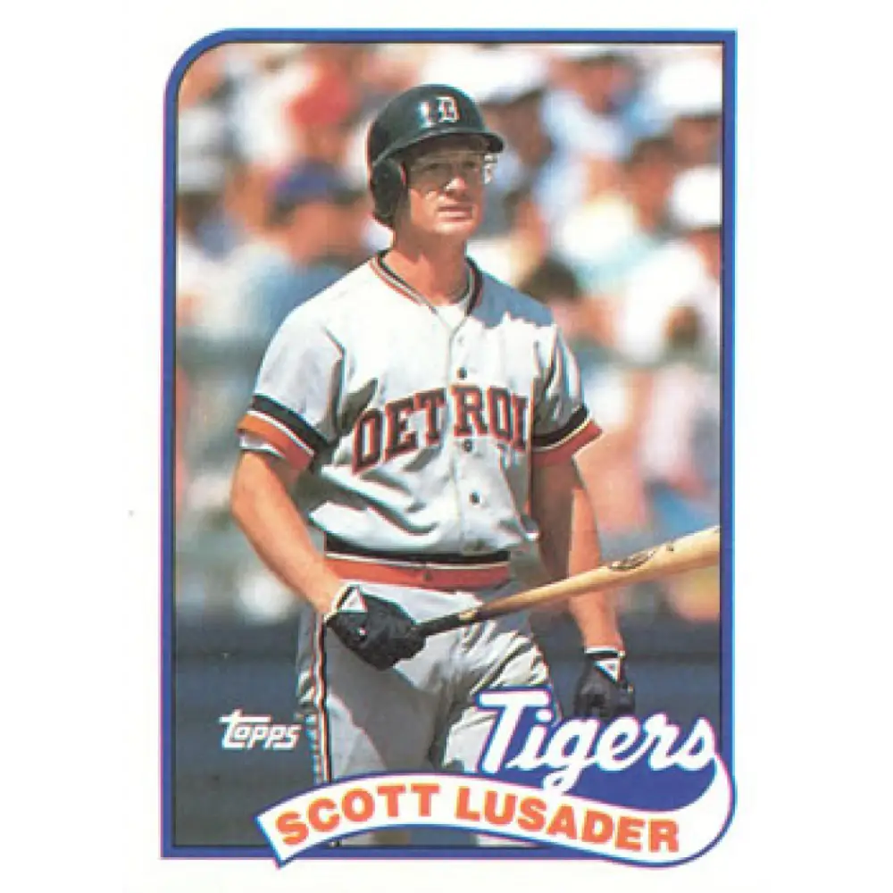 1989 Topps #487 Scott Lusader NM-MT Detroit Tigers Baseball Card Image 1