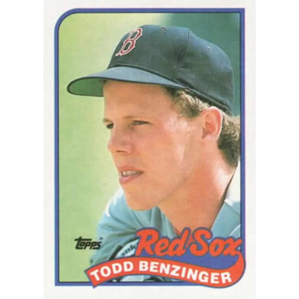 1989 Topps #493 Todd Benzinger NM-MT Boston Red Sox Baseball Card Image 1