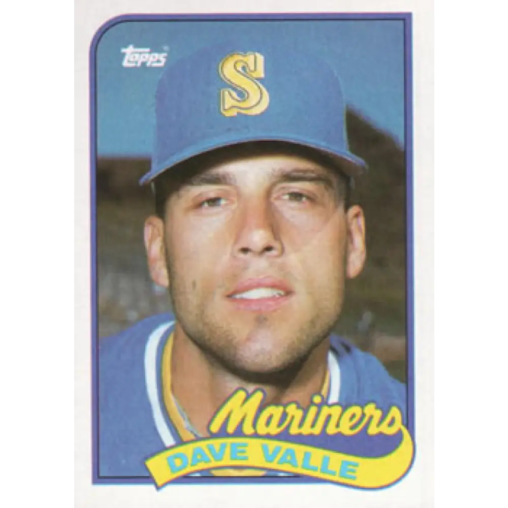 1989 Topps #498 Dave Valle NM-MT Seattle Mariners Baseball Card Image 1