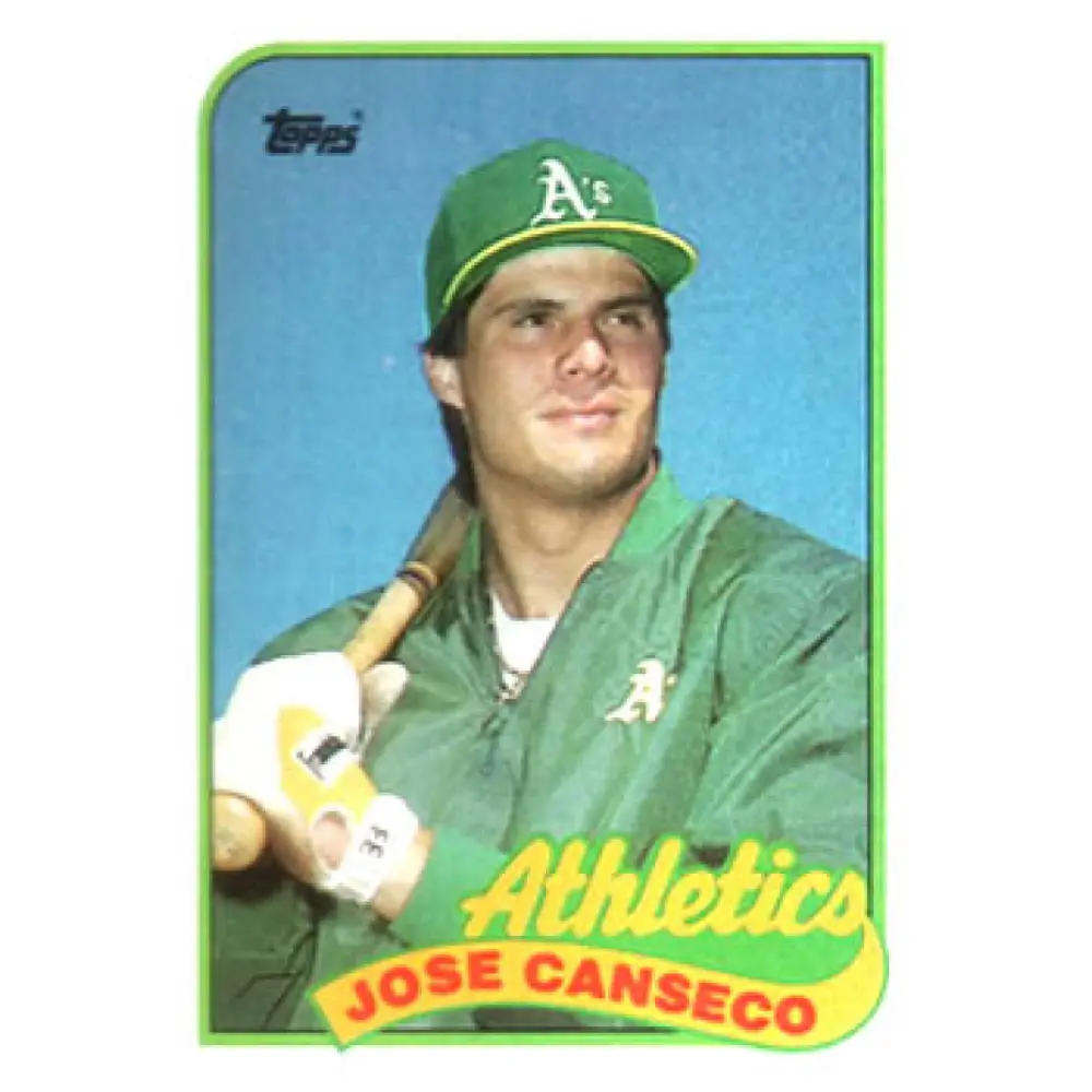 1989 Topps #500 Jose Canseco NM-MT Oakland Athletics Baseball Card Image 1