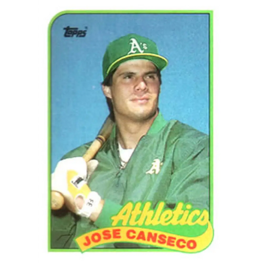 1989 Topps #500 Jose Canseco NM-MT Oakland Athletics Baseball Card Image 1