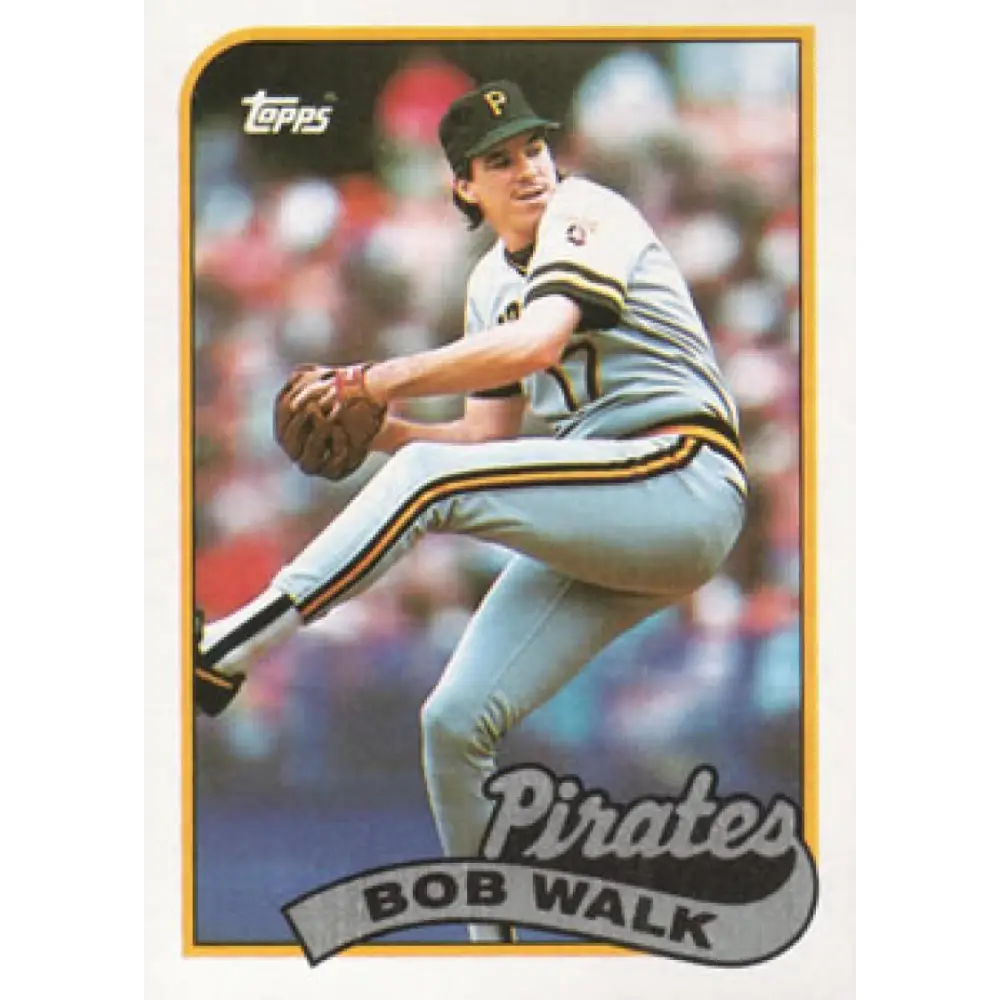 1989 Topps #504 Bob Walk NM-MT Pittsburgh Pirates Baseball Card Image 1
