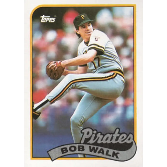 1989 Topps #504 Bob Walk NM-MT Pittsburgh Pirates Baseball Card Image 1