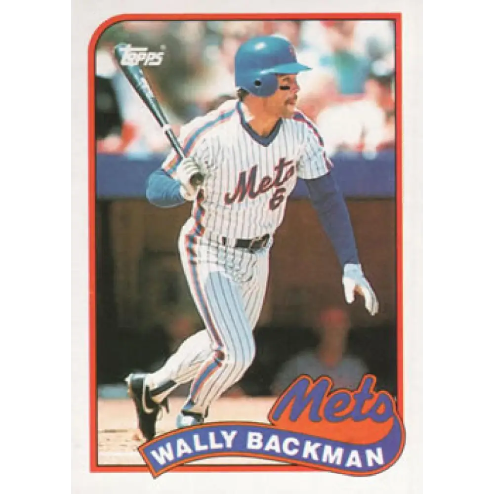 1989 Topps #508 Wally Backman NM-MT New York Mets Baseball Card Image 1