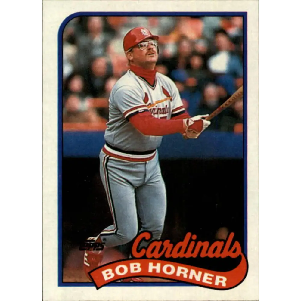1989 Topps #510 Bob Horner NM-MT St. Louis Cardinals Baseball Card Image 1