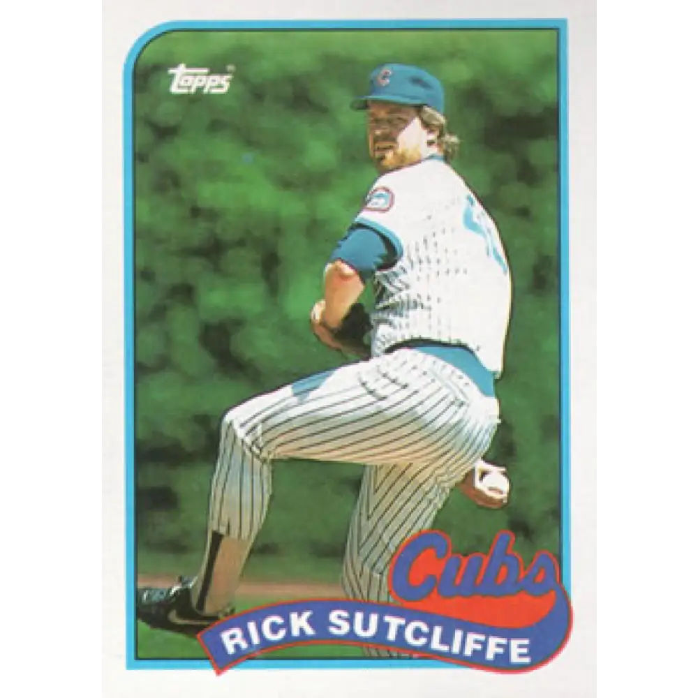 1989 Topps #520 Rick Sutcliffe NM-MT Chicago Cubs Baseball Card Image 1
