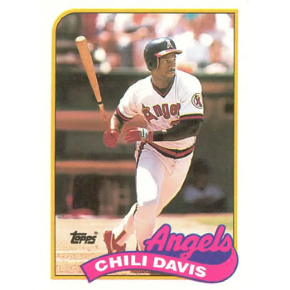 1989 Topps #525 Chili Davis NM-MT California Angels Baseball Card Image 1