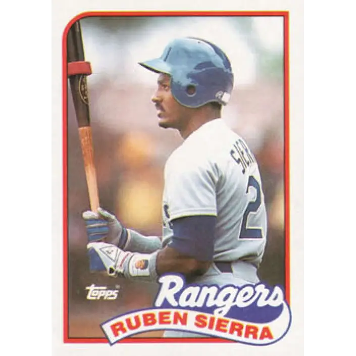 1989 Topps #53 Ruben Sierra NM-MT Texas Rangers Baseball Card Image 1