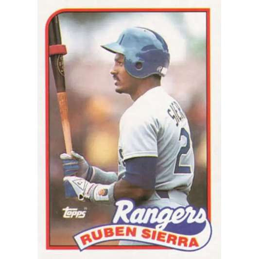 1989 Topps #53 Ruben Sierra NM-MT Texas Rangers Baseball Card Image 1