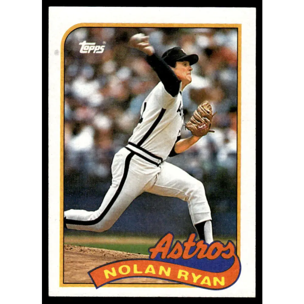 1989 Topps #530 Nolan Ryan EX/NM Houston Astros Baseball Card Image 1