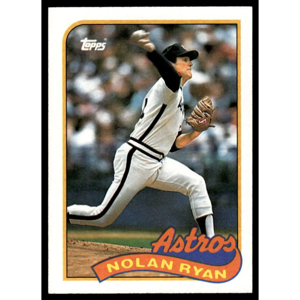 1989 Topps #530 Nolan Ryan EX/NM Houston Astros Baseball Card Image 1