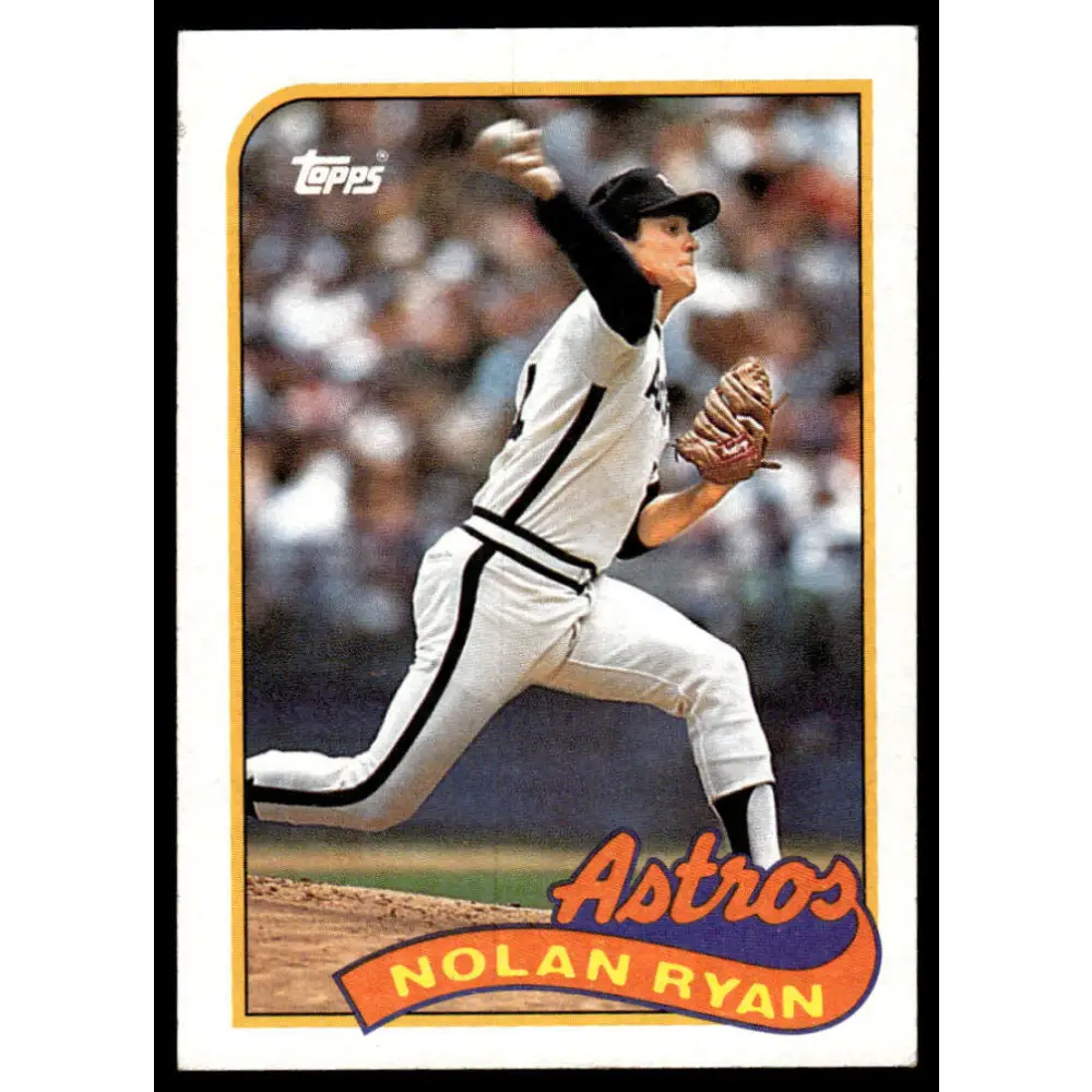 1989 Topps #530 Nolan Ryan EX/NM Houston Astros Baseball Card Image 1