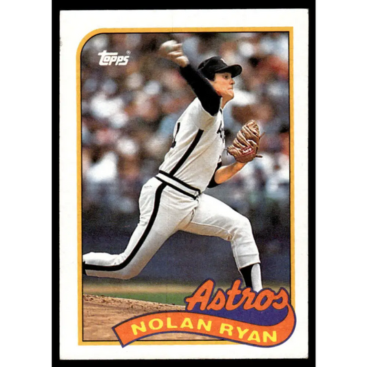 1989 Topps #530 Nolan Ryan EX/NM Houston Astros Baseball Card Image 1