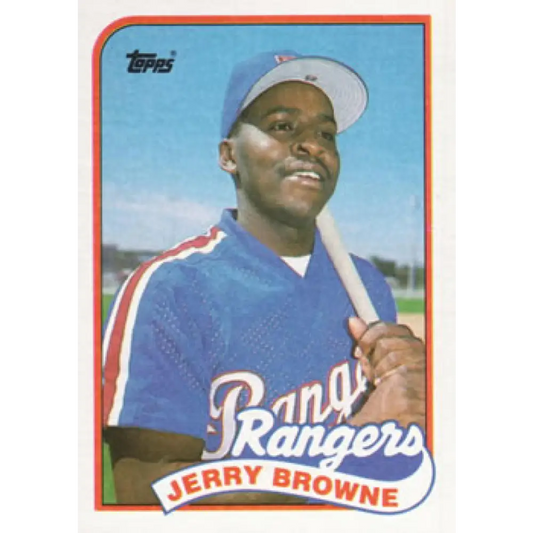 1989 Topps #532 Jerry Browne NM-MT Texas Rangers Baseball Card Image 1