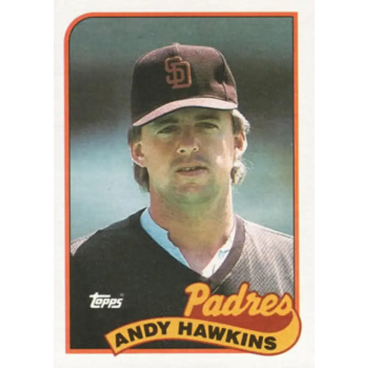 1989 Topps #533 Andy Hawkins NM-MT San Diego Padres Baseball Card Image 1