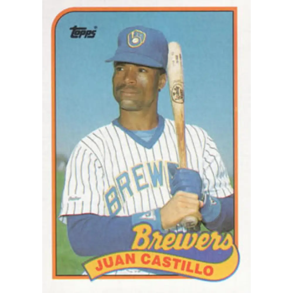 1989 Topps #538 Juan Castillo NM-MT Milwaukee Brewers Baseball Card Image 1