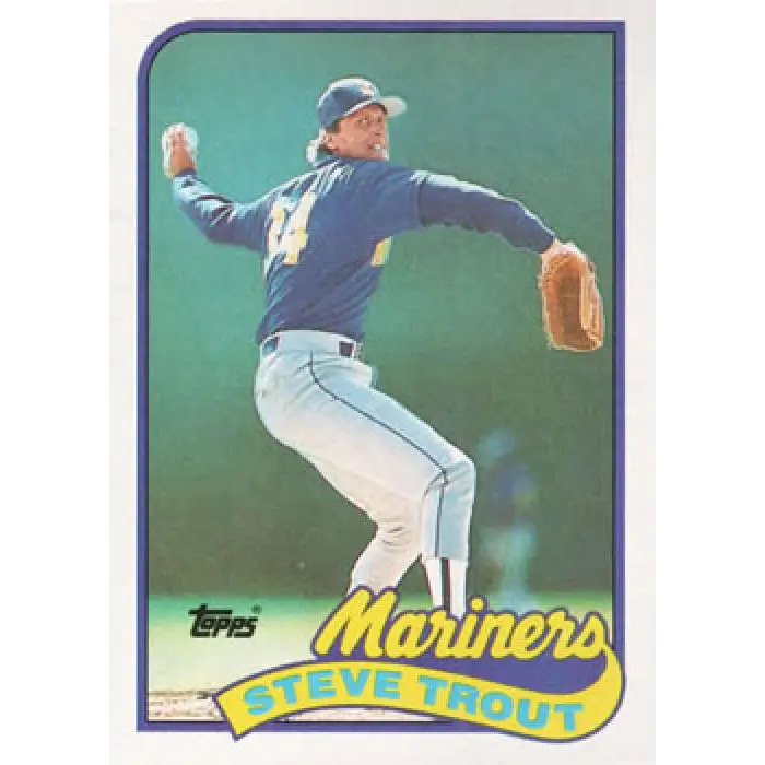 1989 Topps #54 Steve Trout NM-MT Seattle Mariners Baseball Card Image 1