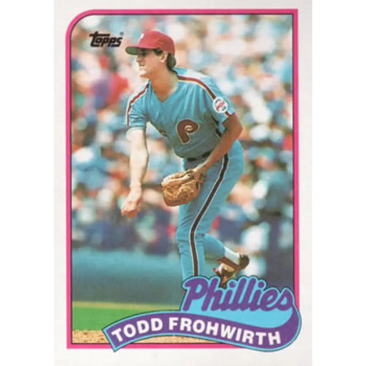 1989 Topps #542 Todd Frohwirth NM-MT Philadelphia Phillies Baseball Card Image 1