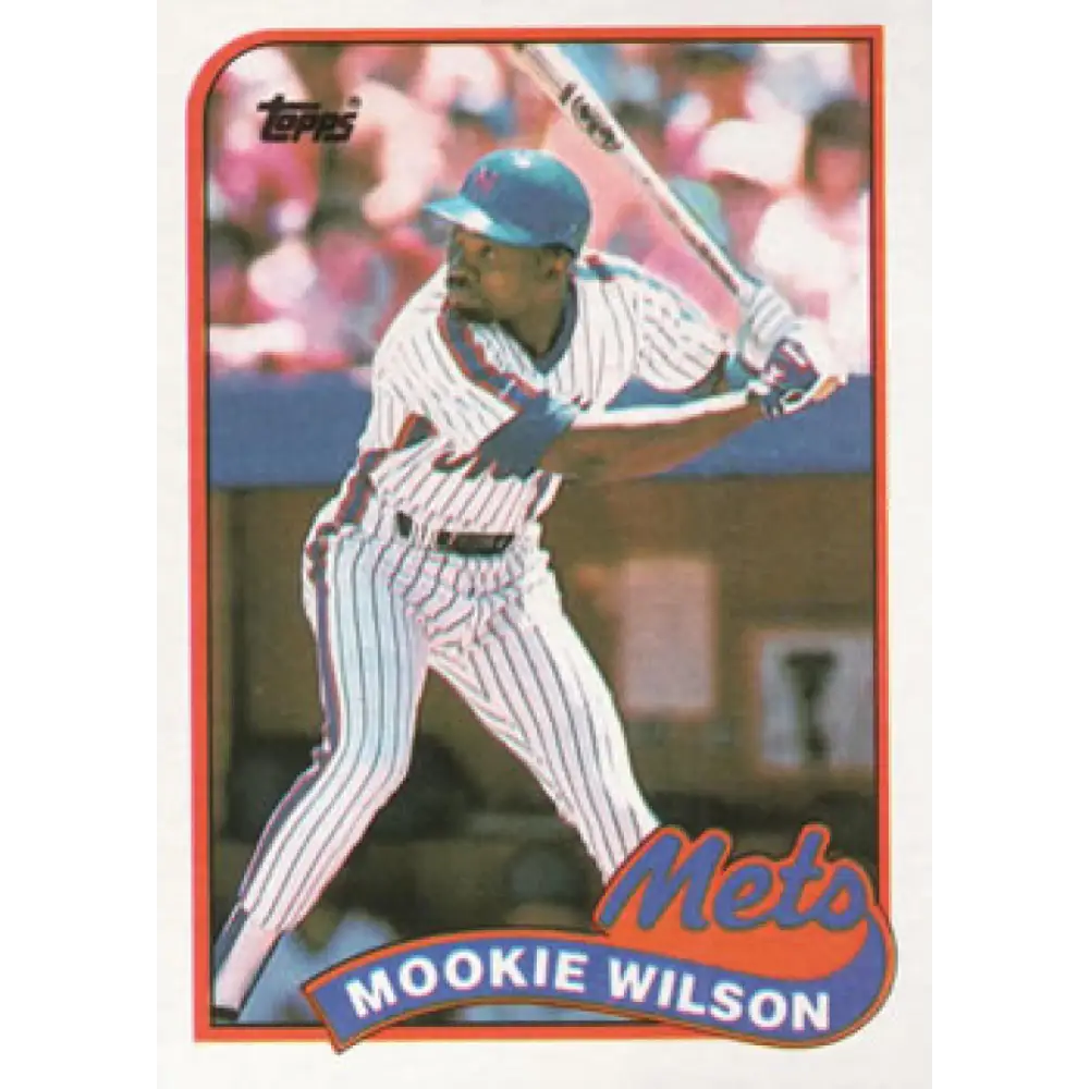 1989 Topps #545 Mookie Wilson NM-MT New York Mets Baseball Card Image 1