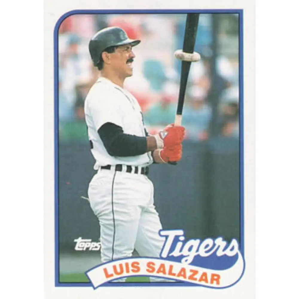 1989 Topps #553 Luis Salazar NM-MT Detroit Tigers Baseball Card Image 1