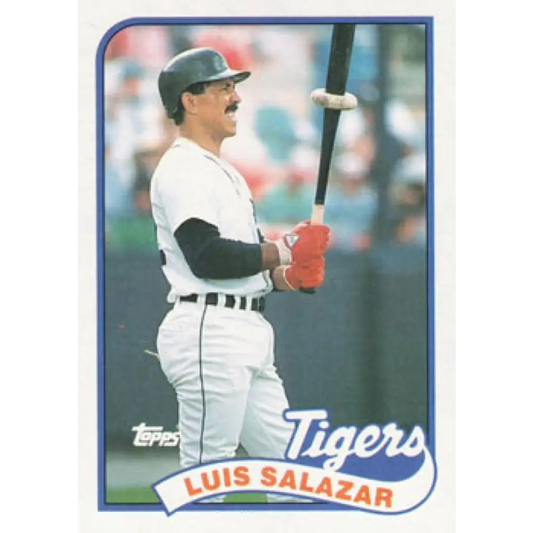 1989 Topps #553 Luis Salazar NM-MT Detroit Tigers Baseball Card Image 1