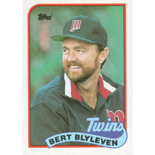 1989 Topps #555 Bert Blyleven NM-MT Minnesota Twins Baseball Card Image 1
