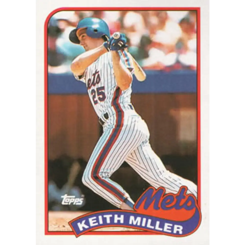 1989 Topps #557 Keith Miller NM-MT New York Mets Baseball Card Image 1