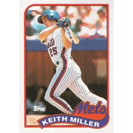1989 Topps #557 Keith Miller NM-MT New York Mets Baseball Card Image 1