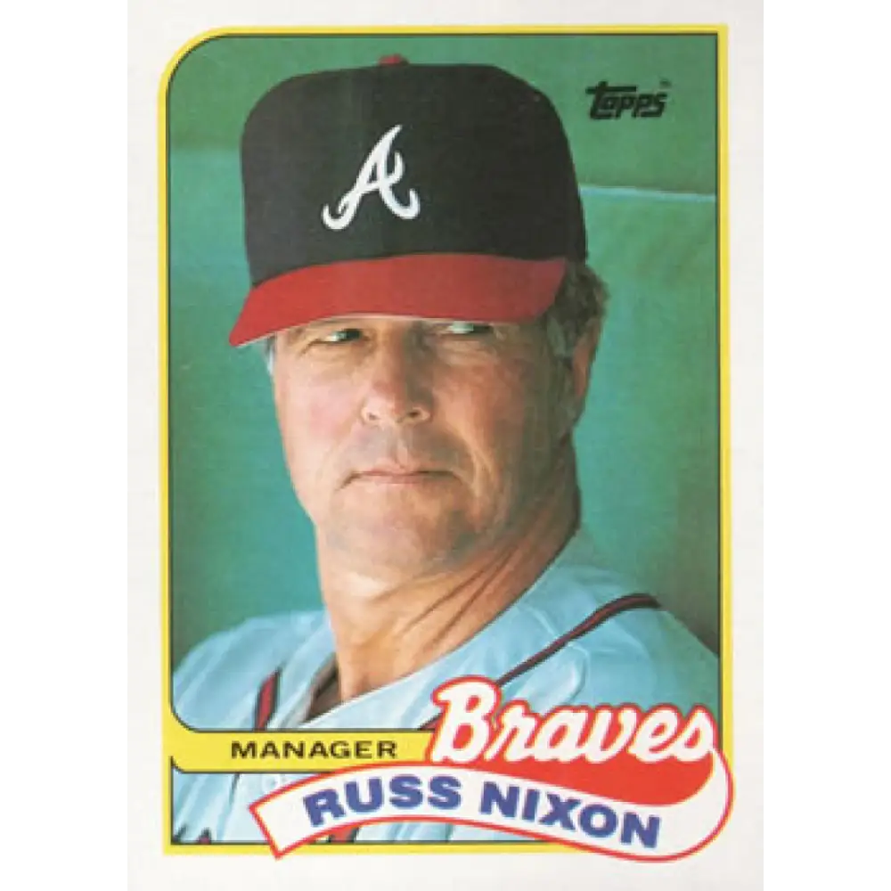1989 Topps #564 Russ Nixon MG NM-MT Atlanta Braves Baseball Card Image 1