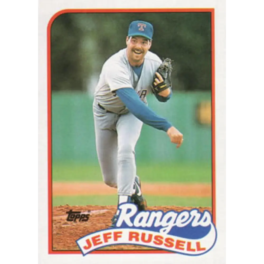 1989 Topps #565 Jeff Russell NM-MT Texas Rangers Baseball Card Image 1
