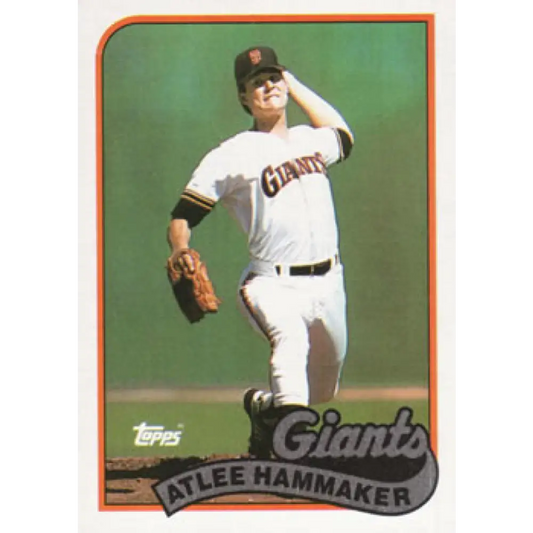 1989 Topps #572 Atlee Hammaker NM-MT San Francisco Giants Baseball Card Image 1