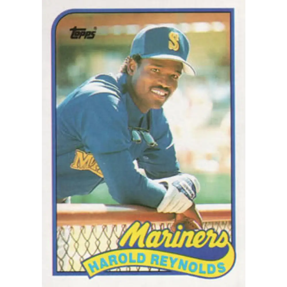 1989 Topps #580 Harold Reynolds NM-MT Seattle Mariners Baseball Card Image 1