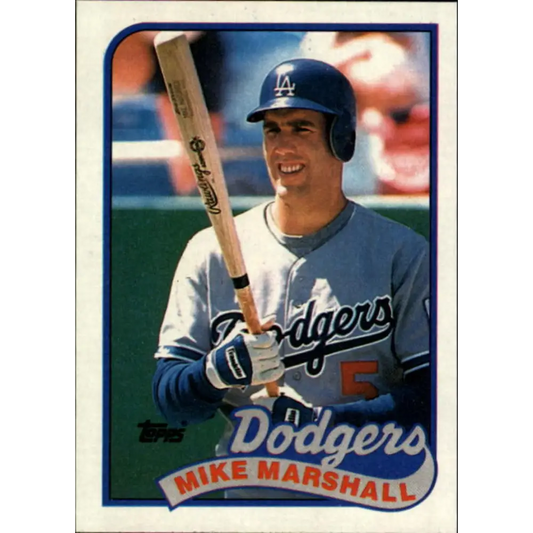 1989 Topps #582 Mike Marshall NM-MT Los Angeles Dodgers Baseball Card Image 1