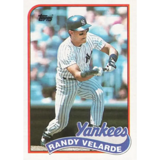 1989 Topps #584 Randy Velarde UER NM-MT New York Yankees Baseball Card Image 1