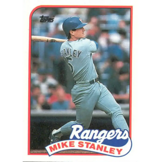 1989 Topps #587 Mike Stanley NM-MT Texas Rangers Baseball Card Image 1