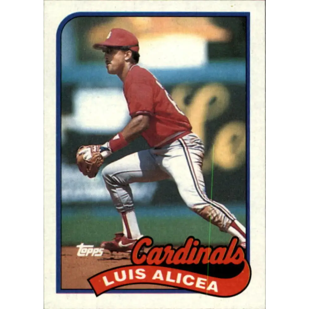 1989 Topps #588 Luis Alicea NM-MT RC Rookie St. Louis Cardinals Baseball Card Image 1