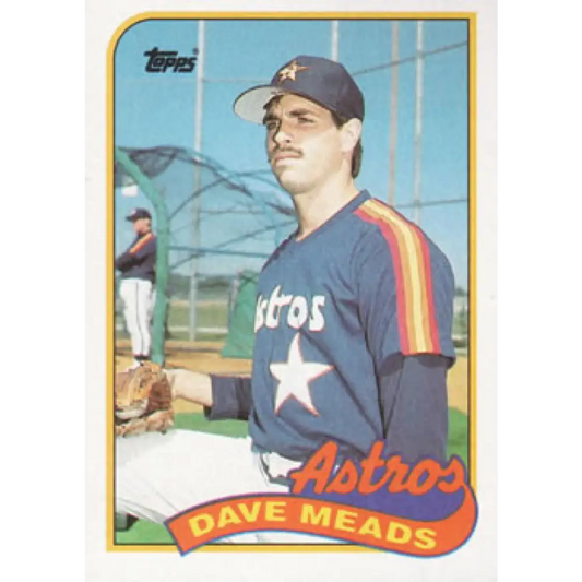 1989 Topps #589 Dave Meads NM-MT Houston Astros Baseball Card Image 1