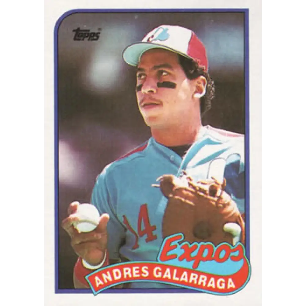 1989 Topps #590 Andres Galarraga NM-MT Montreal Expos Baseball Card Image 1