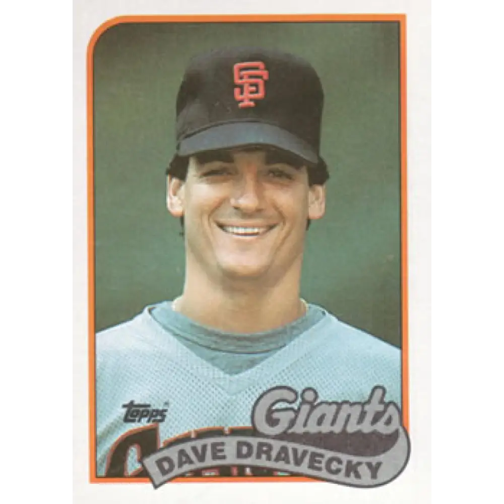 1989 Topps #601 Dave Dravecky NM-MT San Francisco Giants Baseball Card Image 1