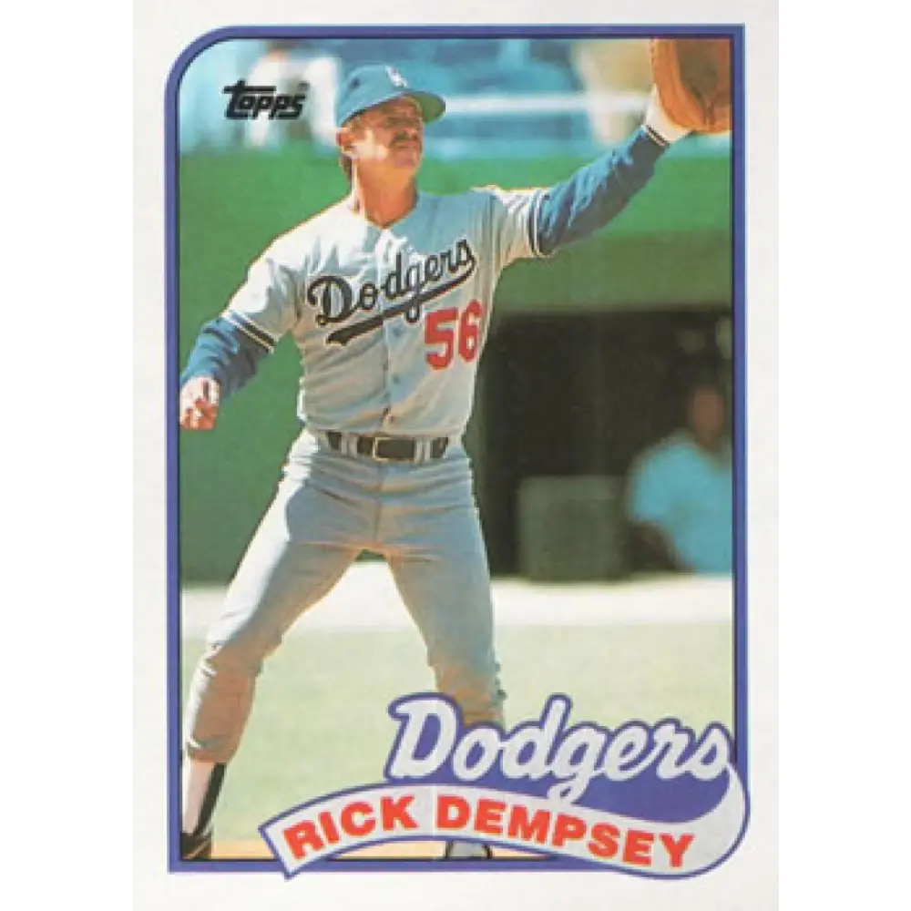 1989 Topps #606 Rick Dempsey NM-MT Los Angeles Dodgers Baseball Card Image 1