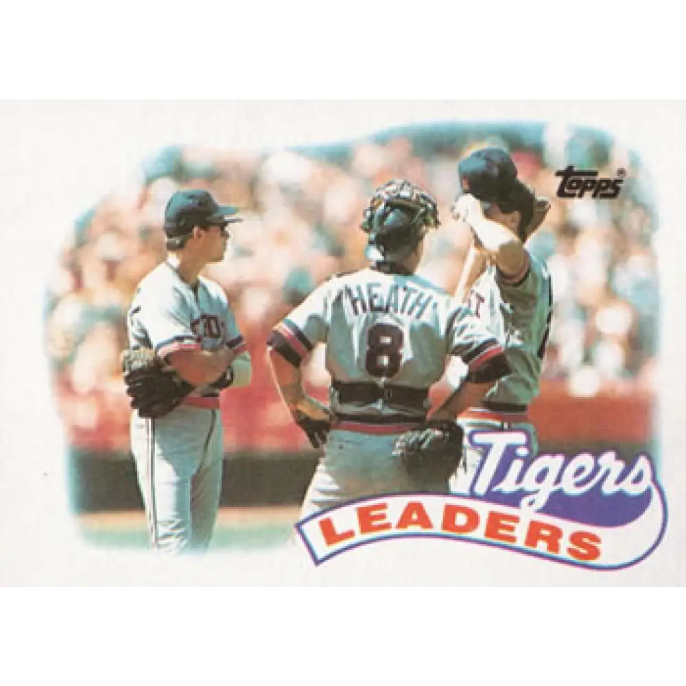 1989 Topps #609 Frank Tanana/Mike Heath/Alan Trammell Detroit Tigers TL NM-MT Detroit Tigers Baseball Card Image 1