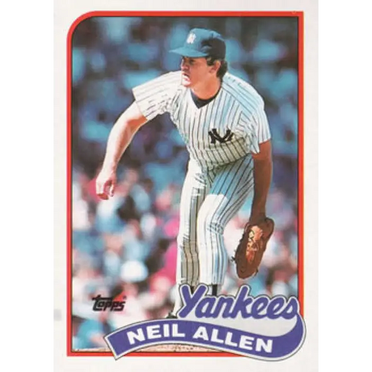 1989 Topps #61 Neil Allen NM-MT New York Yankees Baseball Card Image 1