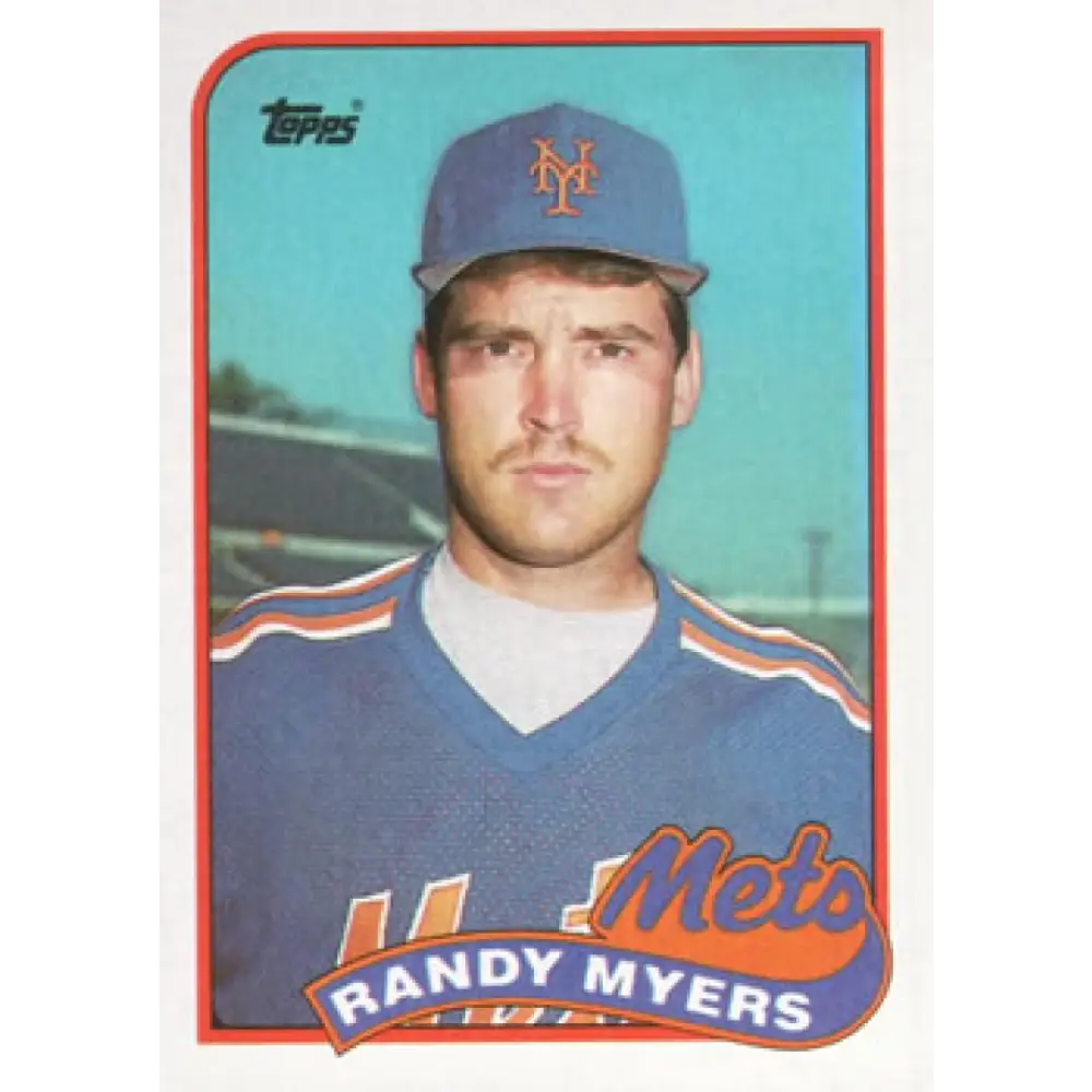 1989 Topps #610 Randy Myers NM-MT New York Mets Baseball Card Image 1