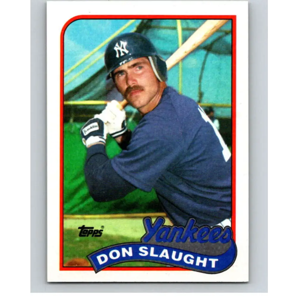 1989 Topps #611 Don Slaught NM-MT New York Yankees Baseball Card Image 1