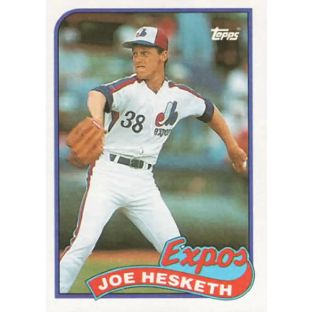 1989 Topps #614 Joe Hesketh NM-MT Montreal Expos Baseball Card Image 1