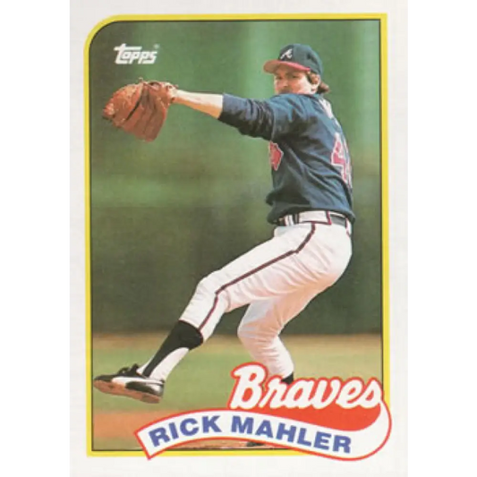 1989 Topps #621 Rick Mahler NM-MT Atlanta Braves Baseball Card Image 1